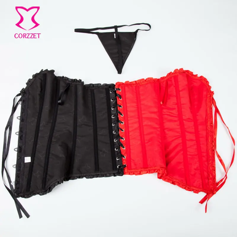 Женский корсет Dobby черный и красный корсет|corset brocade|corset outfitscorset gothic |