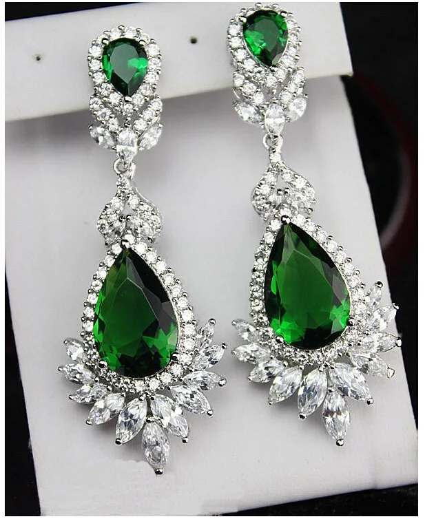 Оптовая продажа висячие серьги в форме капли воды отличный дизайн модные ААА