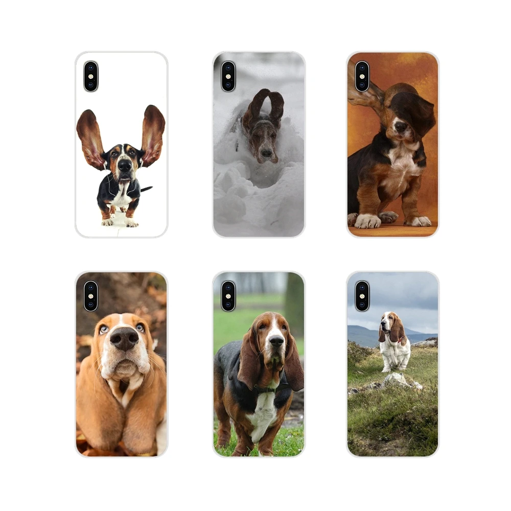 Для Apple iPhone X XR XS MAX 4 4S 5 5S 5C SE 6 6S 7 8 Plus ipod touch прозрачные мягкие чехлы Basset Hound собаки