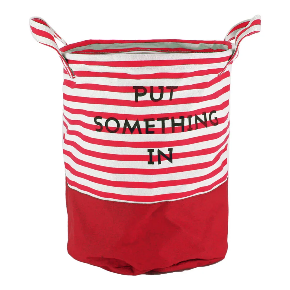 Корзина для белья в синюю и красную полоску корзина хранения одежды домашней