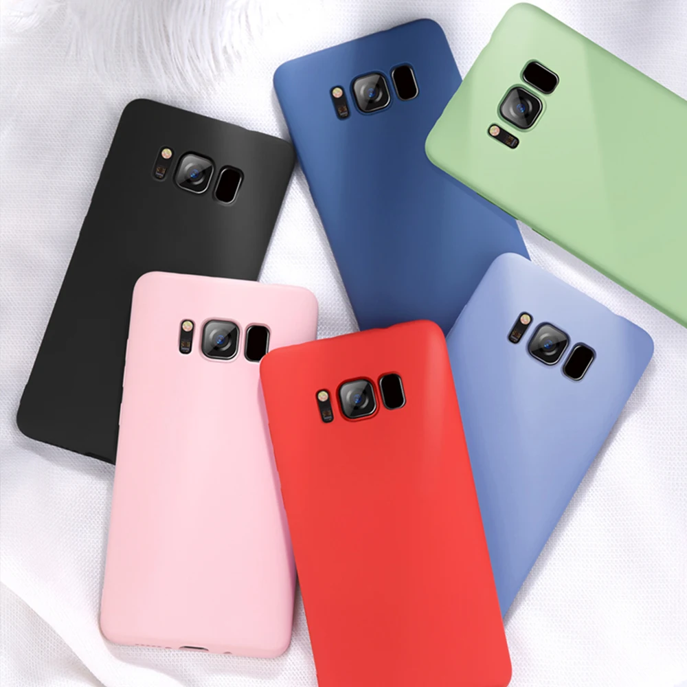 Original Silicone Liquid Phone Case For Samsung Galaxy S10 Lite S9 S8 Plus S7 Edge Note 8 9 A6 A7 2018 A20 A30 Cover Cases |