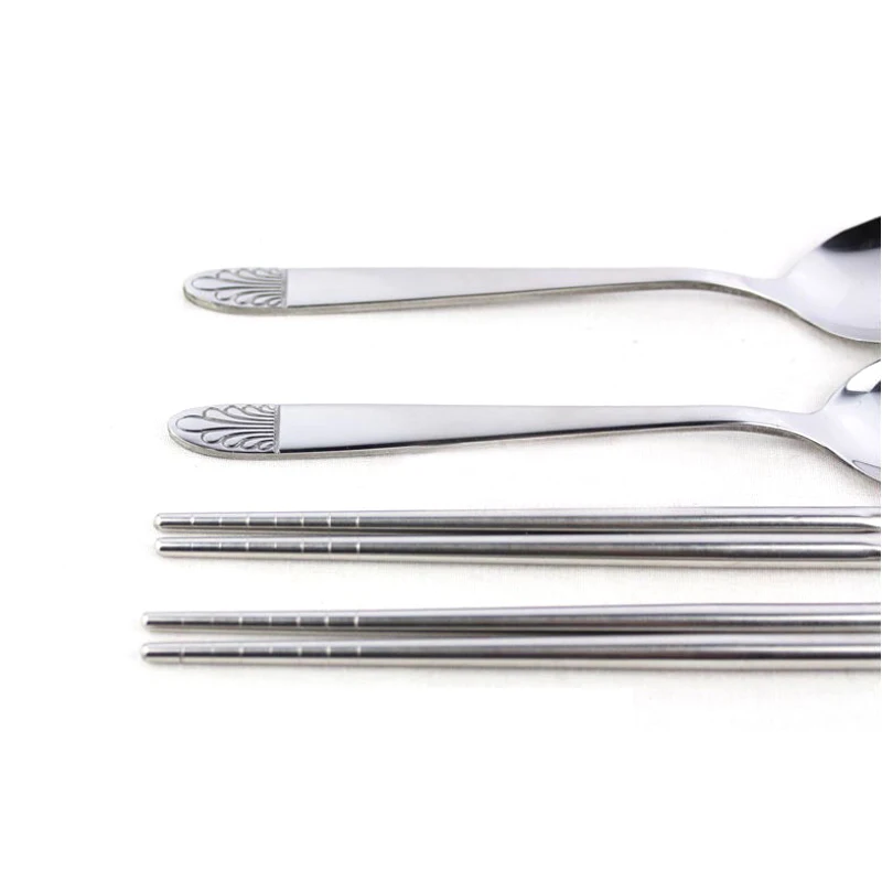 Уличная посуда из нержавеющей стали миски для пикника ложки палочки еды кемпинга