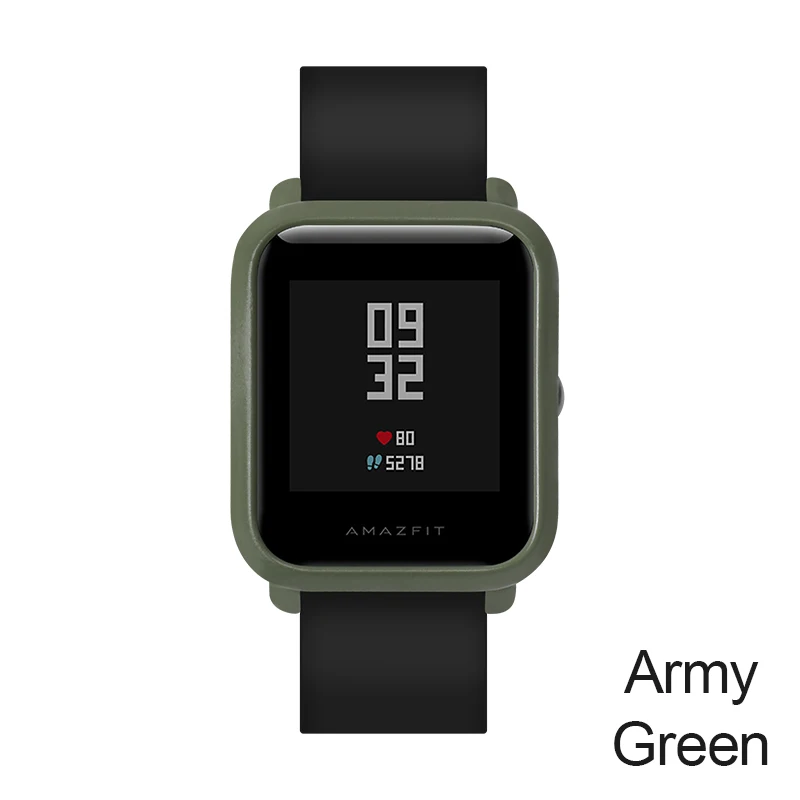 Армейский зеленый Чехол SIKAI для Xiaomi Amazfit Bip BIT PACE Lite, Молодежные часы, чехол, защитная оболочка для Xiaomi Amazfit, чехол для смарт часов - Цвет: Армейский зеленый