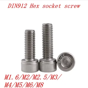 5-50 шт. DIN912 304ss винты с шестигранной головкой M1.6 m2 m2.5 m3 m4 m5 m6 m8 из нержавеющей стали 304 шестигранный винт с головкой