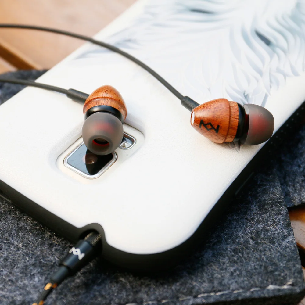 H-70 деревянный In-Ear объемный звук стерео Bass Наушники 3.5 мм телефон гарнитура Музыка