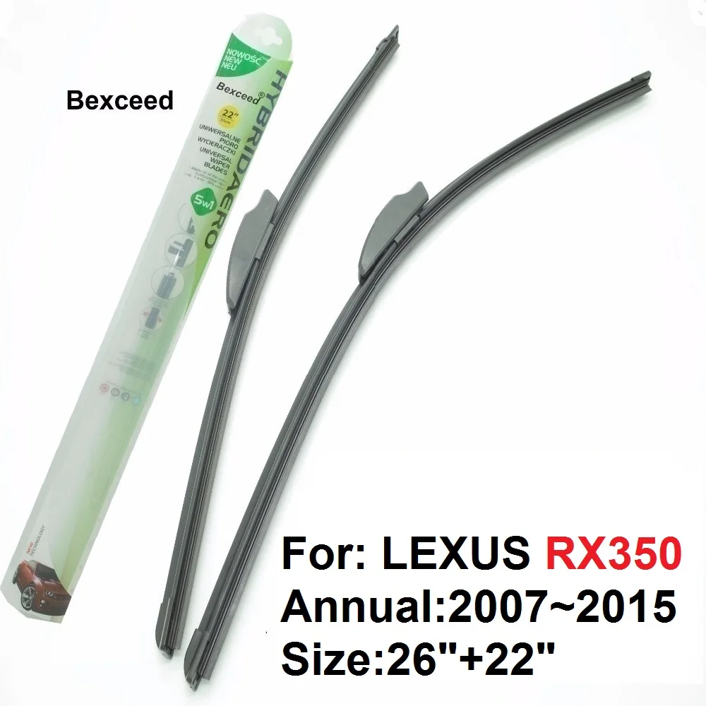 

26"+22" High Quality Bexceed of Car windshield Flat Wiper Blade For LEXUS RX350. 2007~2015