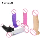 Огромный фаллоимитатор FanaLa, реалистичный резиновый пенис на присоске, вибратор для женской мастурбации, массажер для пениса точки G, секс-игрушка для взрослых