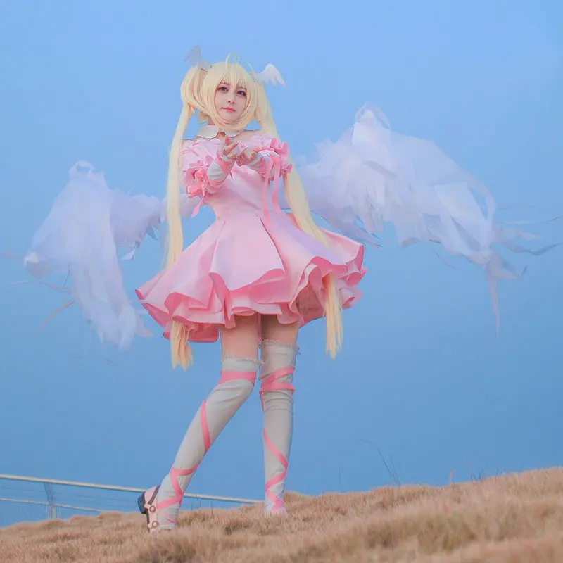 Shugo Chara карнавальный костюм розовое платье ангела униформа для девочек на