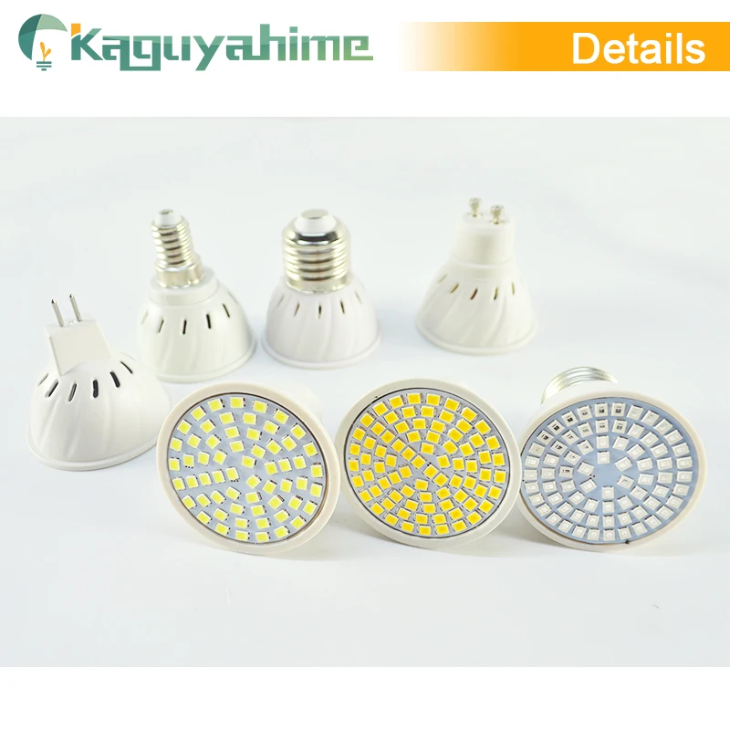 Kaguyahime GU10 MR16 E27 светодиодные лампы 220V 110V Светодиодный прожектор 2835 SMD светать