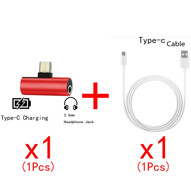 Splitter and cable Двойные наушники 3,5 мм разъем тип c 2 в 1 аудио зарядное устройство для huawei nova 5 Pro nova 5 Honor Magic 2 Чехол аудио Chraging USB C кабель - Цвет: Splitter and cable