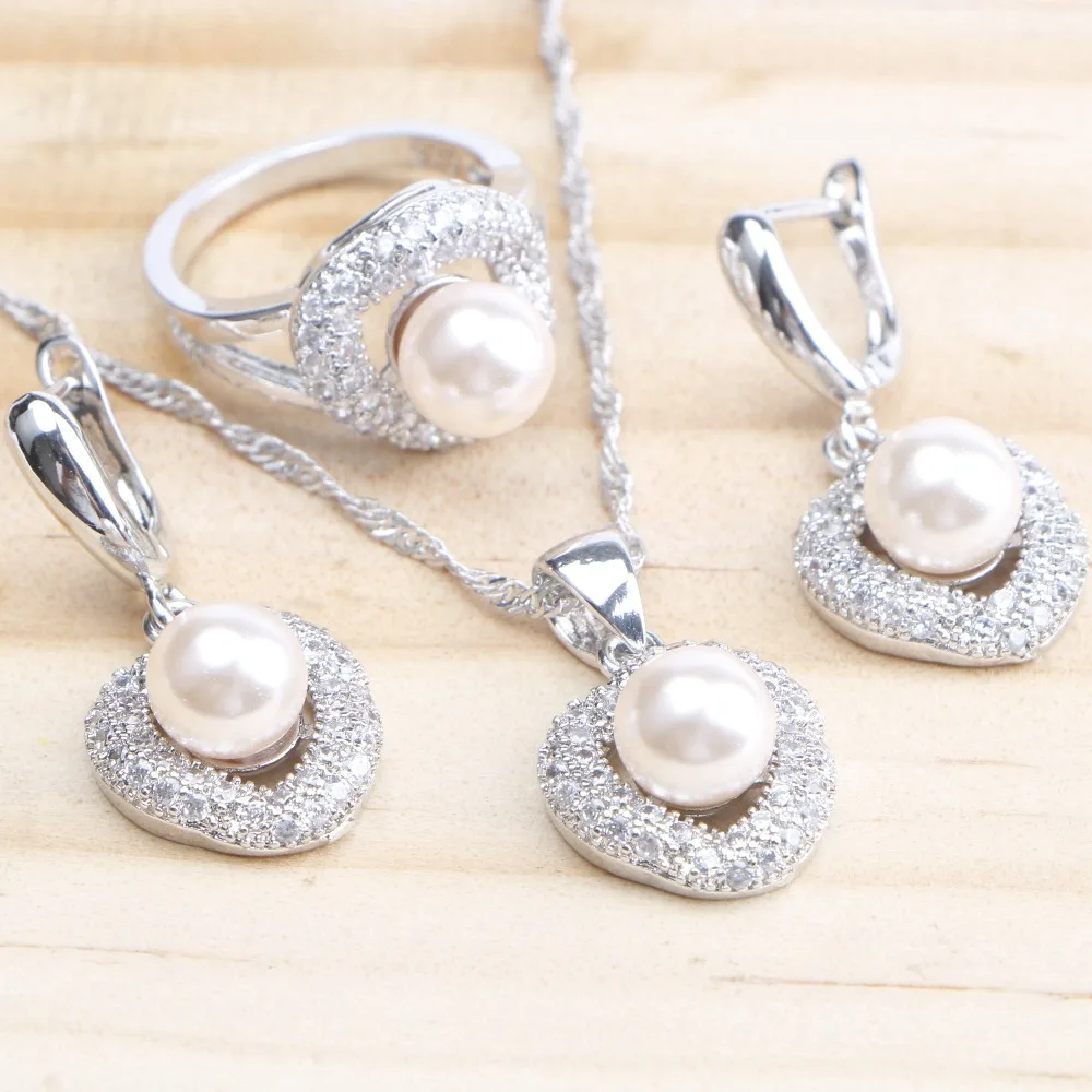 Набор ювелирных изделий для женщин круглые серьги из стерлингового серебра 925