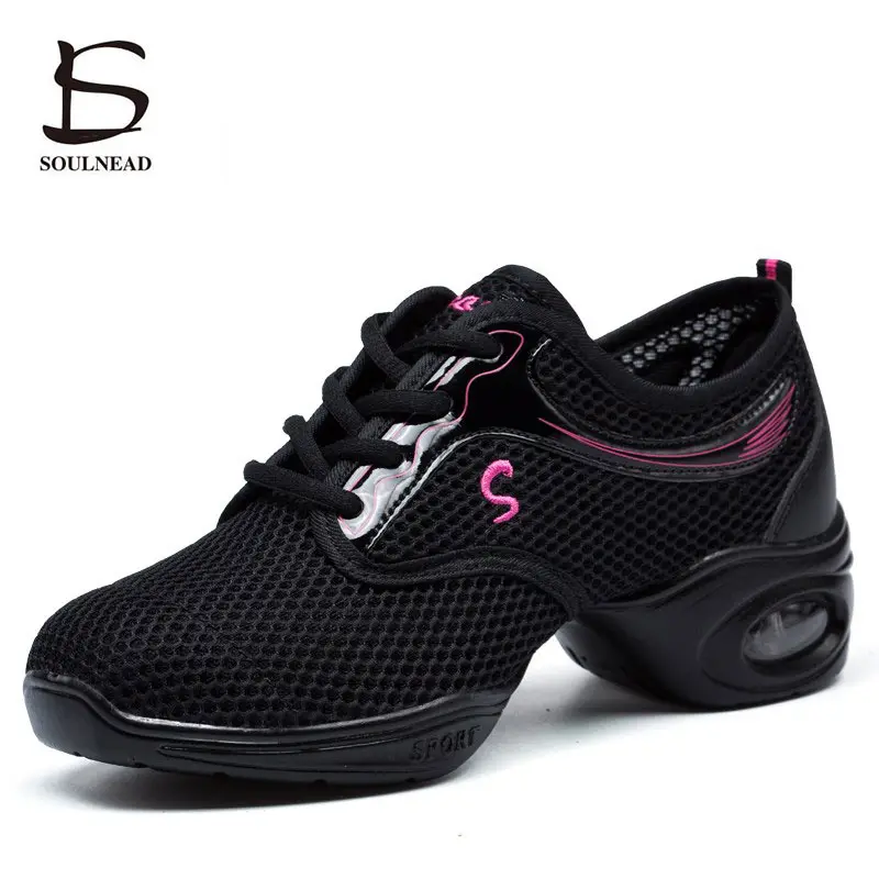 Sneakers Women Jazz Dance Shoes Female White Summer Outdoor Mesh Girls Modern Hip Hop Dancing Adult Ladies Casual Sports Shoes