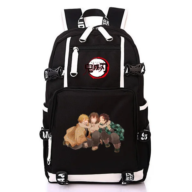 7 Японское аниме Demon Slayer: Kimetsu no Yaiba Bookbag брезентовые школьные рюкзаки USB рюкзак для ноутбука мультяшный дорожный рюкзак Rugzak - Цвет: 7