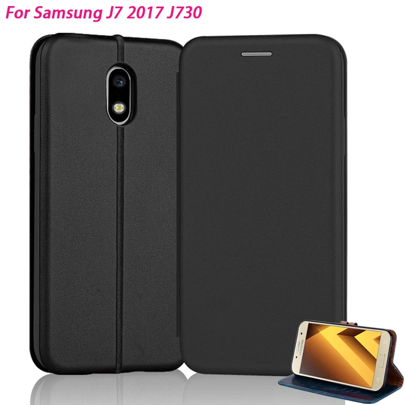 YonLinTan кожаный магнитный чехол для samsung galaxy J7 2017 J 7 pro J730 откидной 5 &quotЧехол На
