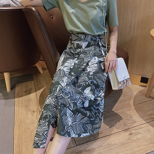 Модный комплект в стиле преппи из двух предметов с принтом Свободный Топ и юбка