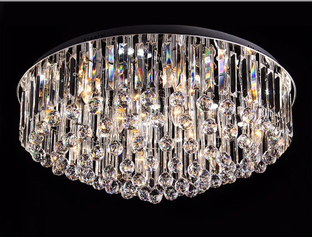 

Modern Crystal light Circular With LED chips Romantic Sweet Luxury Simple living room Fashion Lamps Glass Chandelier Modern