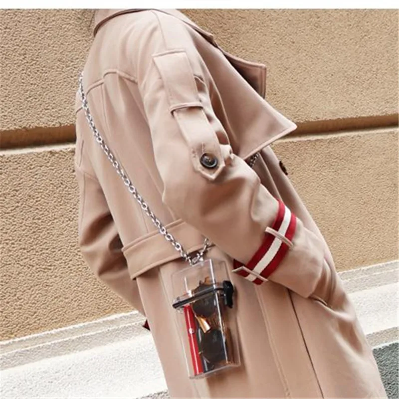 Акриловая прозрачная коробка сумка клатч из ПВХ ручная женская вечерняя для