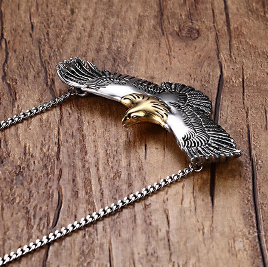 Новое модное мужское ожерелье из нержавеющей стали takahashi goro eagle никогда не