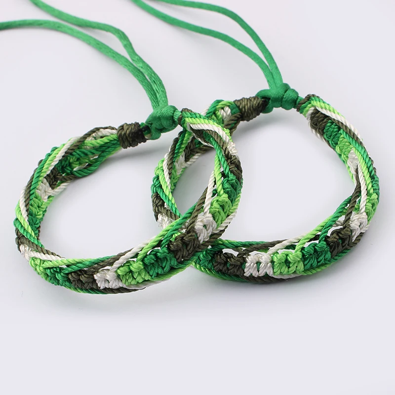12Pcs/lot Fashion Rasta Friendship Bracelet Wristband Cotton Silk Reggae Jamaica Surfer Boho Bracelets Gift For Men Women | Украшения и