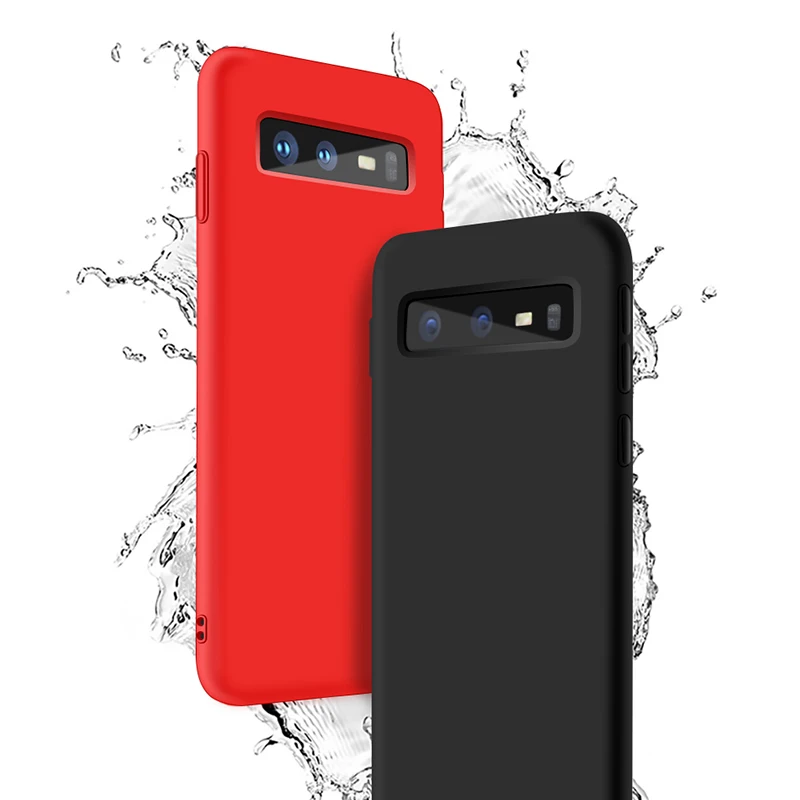 Силиконовый чехол для телефона samsung Galaxy S10 Plus тонкий матовый мягкий S9 Note 8 9 J4 J6 J7 2017