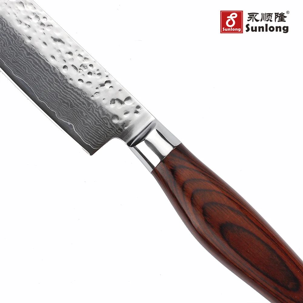 5 дюймов острый нож Santoku шеф-повара Дамасская сталь инструменты японский овощной
