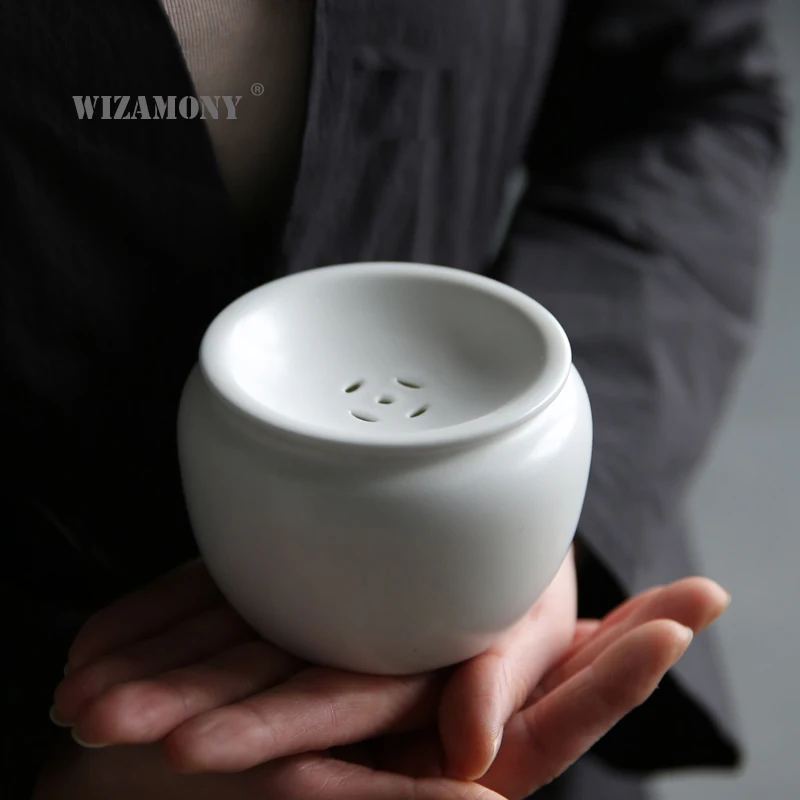 WIZAMONY, японский чайный умывальник, толстый, белый, цзяньшуй, gongfu, чайные наборы, аксессуары, керамический фарфор, китайский контейнер для воды