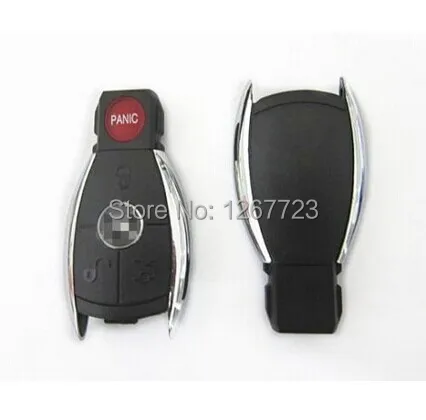 Free shipping wholesale Chrome Smart Key Remote Keyless Blank Shell Case Pad Cover For Mercedes Benz 4BT | Автомобили и мотоциклы