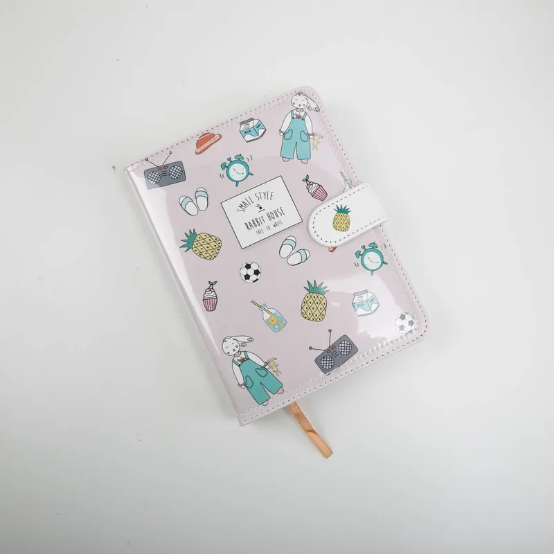 Pink JUGAL милый каваи блокнот из искусственной кожи дневник Еженедельный план точка решетки страницы блокнот программа путешествия школьный журнал поставки - Цвет: Pink