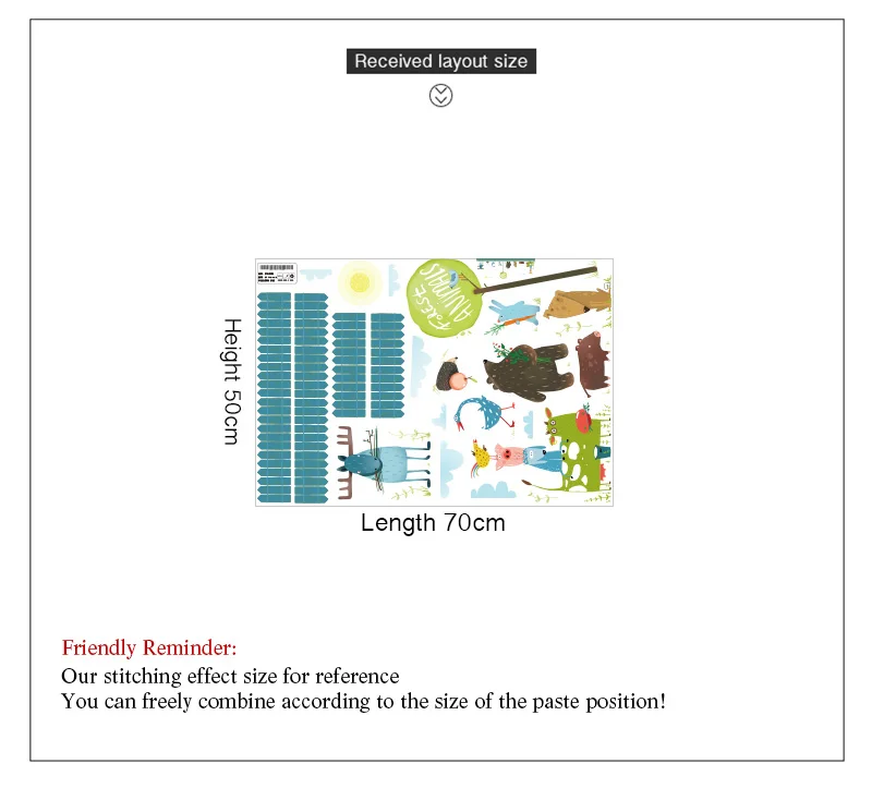 

Cartoon Forest Animals Wall Sticker For Kids Rooms DIY Pig Bird Wall Decals Mural Art For Nursery Room Children 's Room