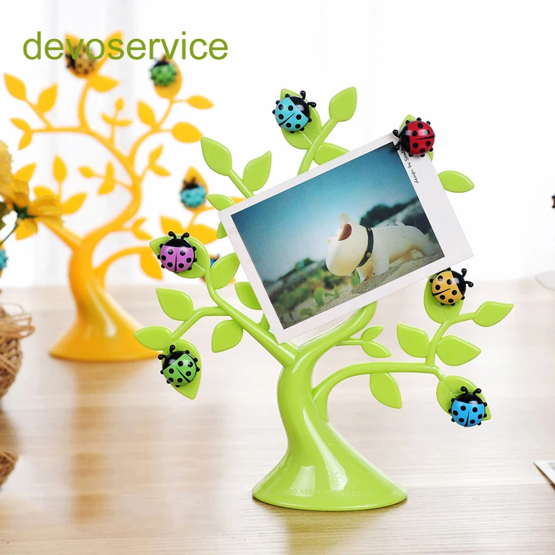 

New Lucky Tree Desktop Memo Clip Kawaii Photo Note Holders Multifunctional Decoration Magnetic Plastic Table Card Document Trays