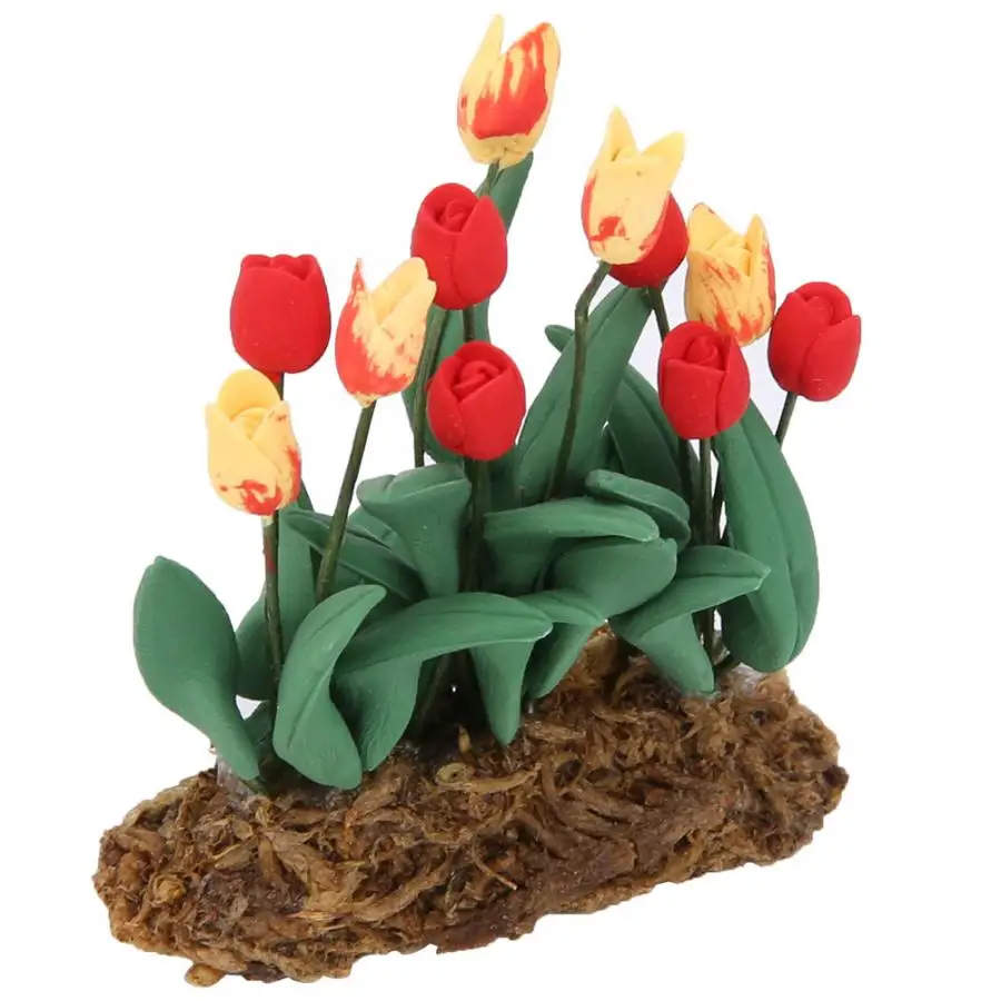 1:12 миниатюрные цветы для кукольного домика сказочное украшение сада мини