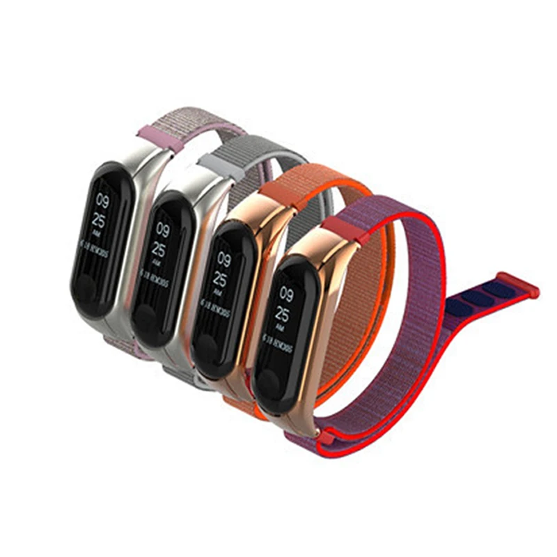 Металлический ремешок Amazfeel Φ Mi Band 3 для оригинального Xiaomi нейлоновый браслет MiBand