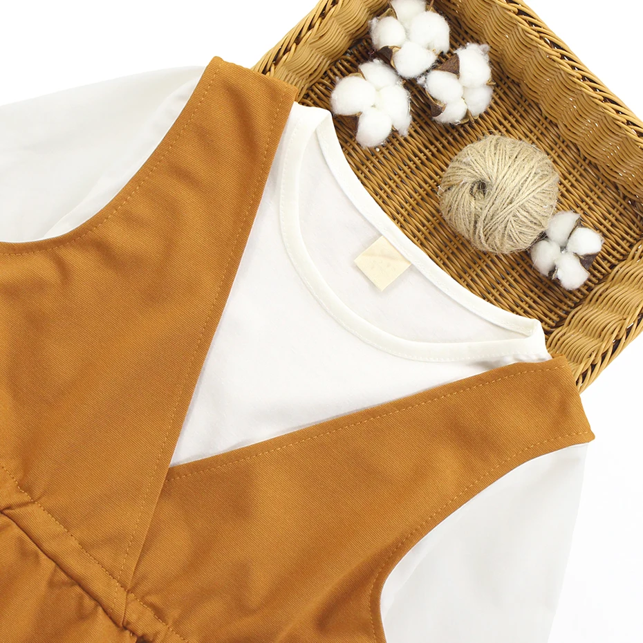 Комплект одежды для девочек жилет + Однотонная рубашка штаны школьная одежда из 3