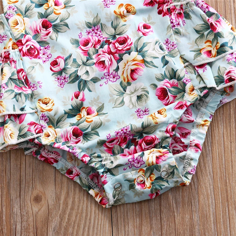 Комплект из 2 предметов для новорожденных с цветочным рисунком одежда маленьких
