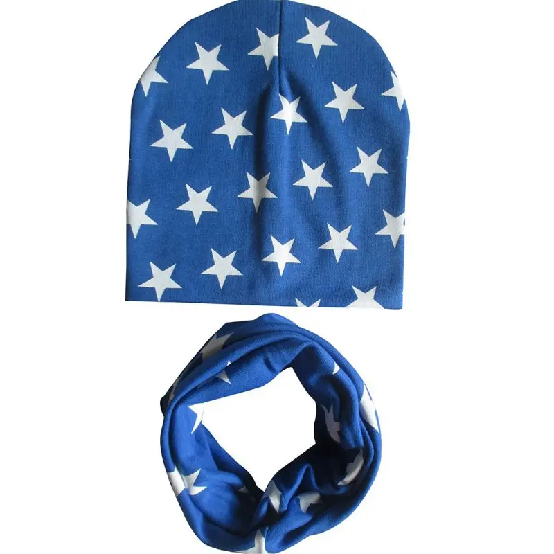 

Toddler Kids Baby Boys Girls Soft Cotton Hat Cap + Scarf Winter Warm Set