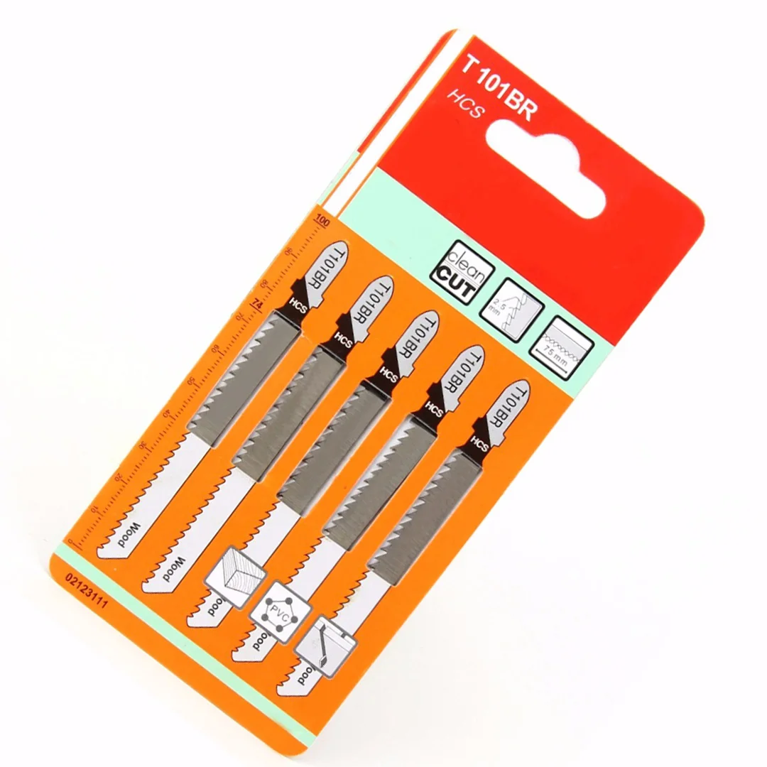 

5pcs 100mm T101BR Jigsaw Blades Down Cut Worktop Wood Cutting For Bosch
