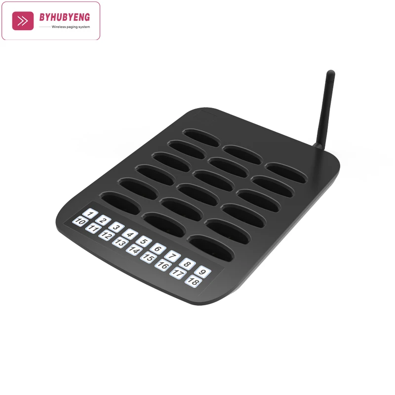 BYHUBYENG Buzzer Pager Equip Restaurant Calling Bell Queue Management System with 18pcs Queuing Machine pager | Компьютеры и офис