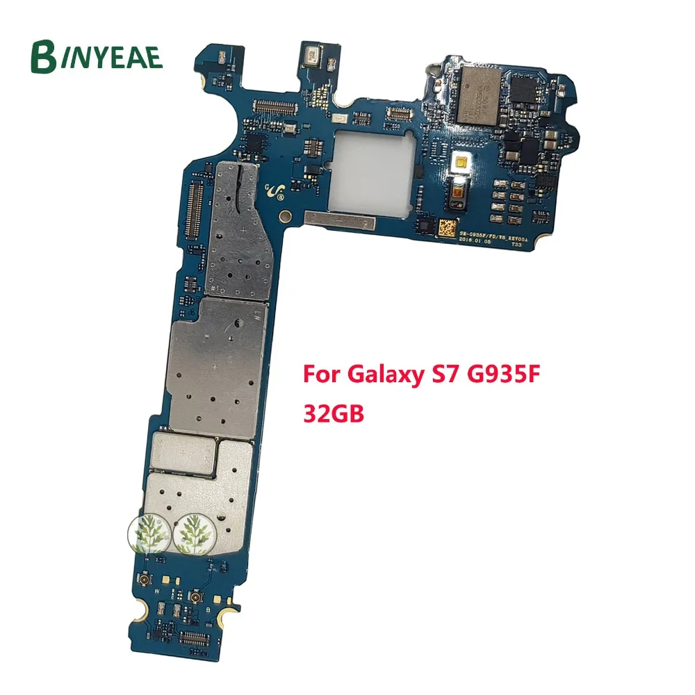 BINYEAE разблокирована для Samsung Galaxy S7 Edge G935F материнская плата с полным чипами, европейская версия 4 г сети