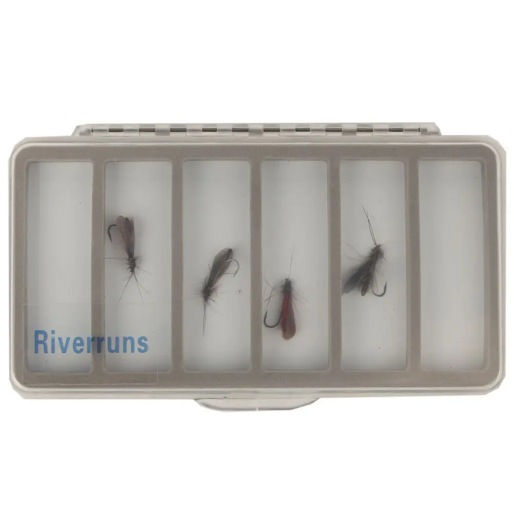 

Riverruns Realistic Flies Caddis Dry Flies Trout Flies UV 4 Colors With Fly Box