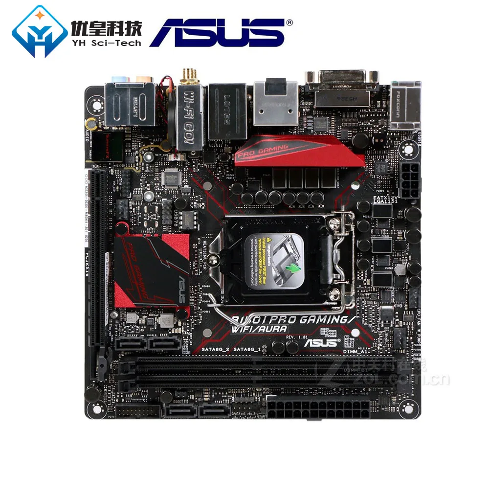 Asus B150I PRO игровая/WiFi/AURA оригинальная б/у настольная материнская плата LGA 1151 Core