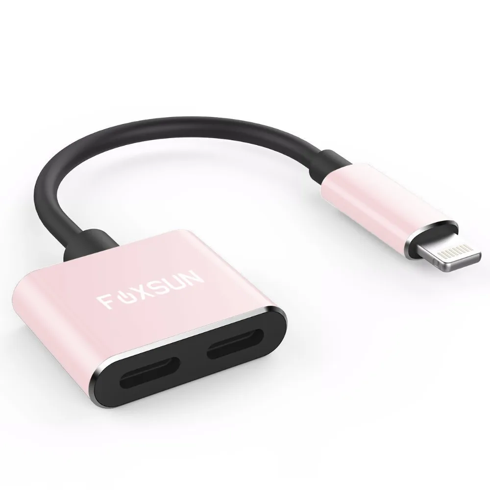 Адаптер для разветвителя Lightning 2 в 1 iPhone 7/8/X/ двойной портов lightning адаптер наушников