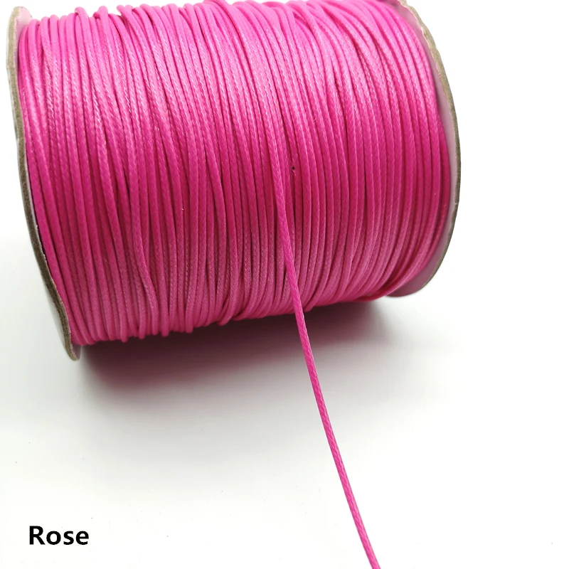 Rose 10 ярдов 1,5 мм вощеная нить для рукоделия изготовления ювелирных изделий веревочная нить для кожаного шитья ручная Вощеная строчка для рукоделия - Цвет: Rose