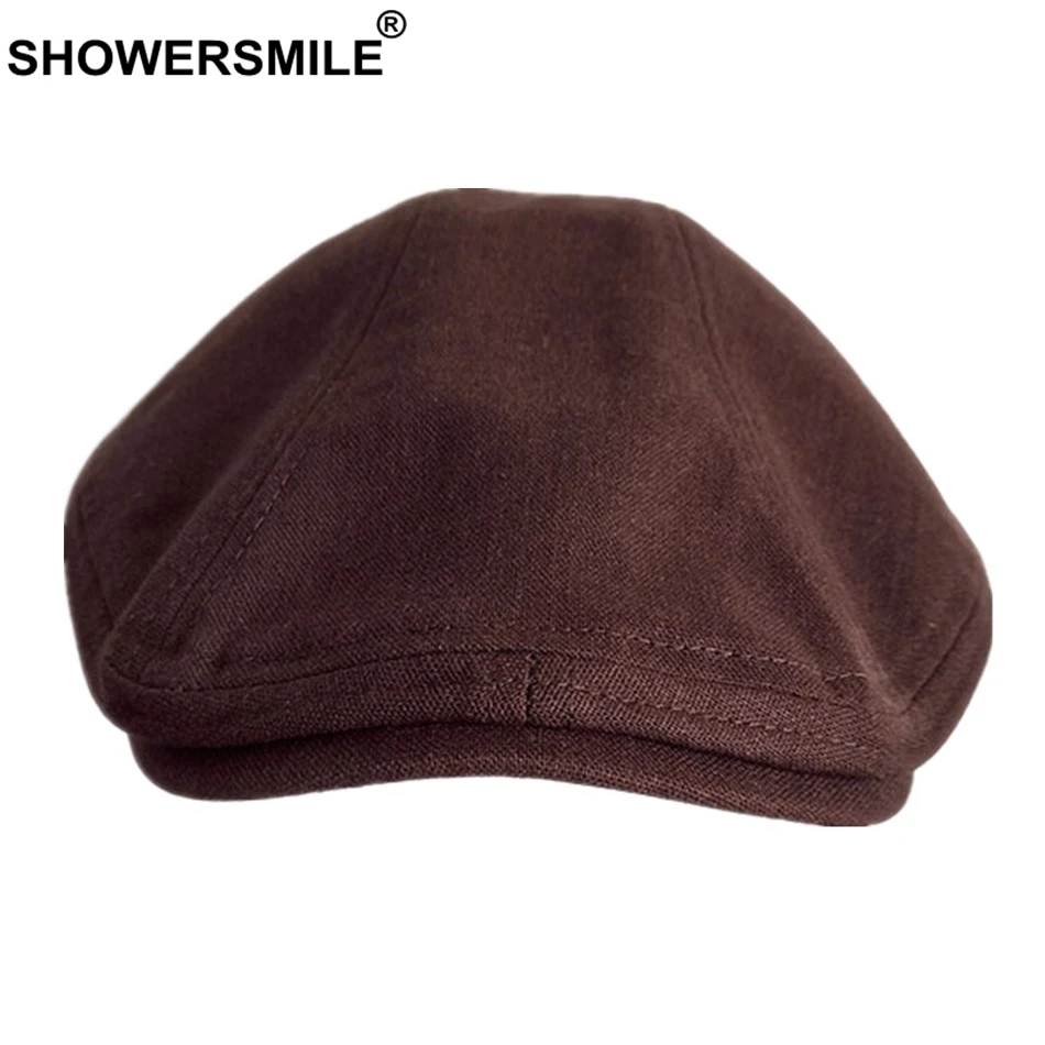 SHOWERSMILE, берет, женская, льняная, простая, утконоса, плоская кепка s, мужская, верблюжья, Классическая, Гэтсби, плюща, Кепка унисекс, одноцветная, летняя, Ретро стиль, таксистка, Кепка
