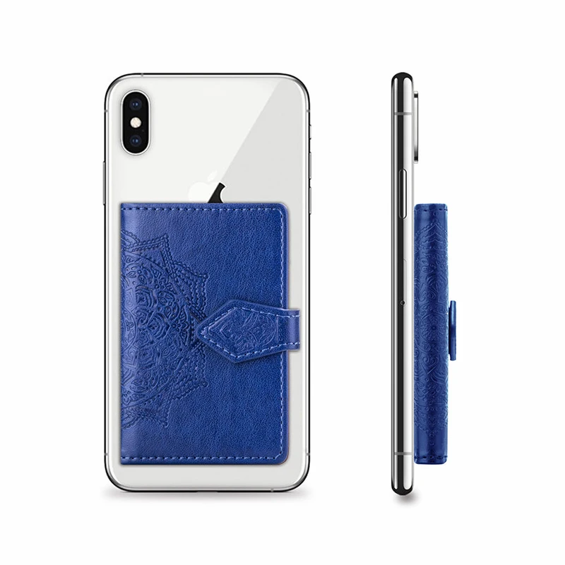 Кожаный чехол-накладка для iPhone 7, 8 Plus, X, XR, XS, Max, тиснение, кошелек, держатель, наклейка для samsung S10 Plus, Xiaomi, huawei, чехол - Цвет: Blue