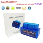 Автомобильный диагностический сканер ELM327, Bluetooth-сканер V2.1 elm 2019, OBD2, протокол OBDII, ELM 327 для AndroidSymbian, 327