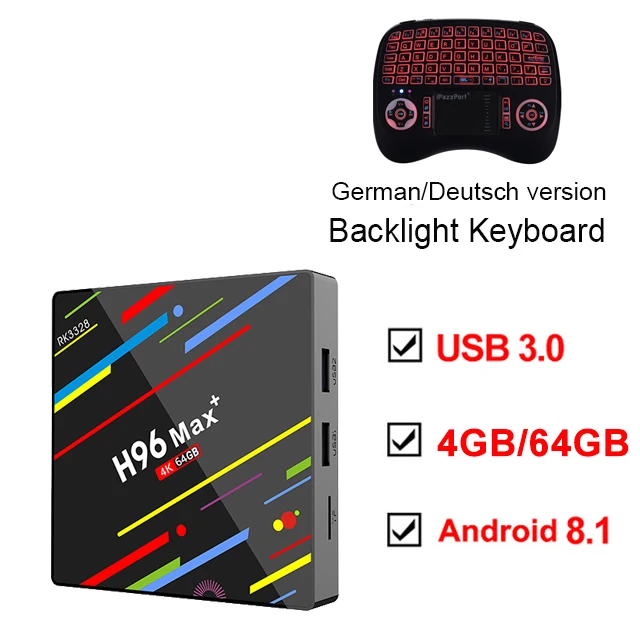 Add Backlight 21TL G Глобальная Android Smart tv Box голосовой пульт дистанционного управления Google Assistant RK3328 4G 64G ТВ приемник 4K Wifi медиаплеер Play Store телеприставка - Цвет: Add Backlight 21TL G