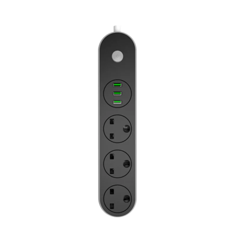 Новинка Интеллектуальное зарядное устройство USB с 3 розетками и USB-портами 1 6 м |