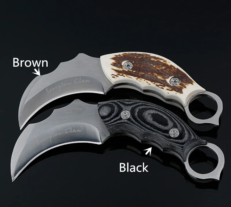HS инструменты Открытый Karambit ножи охотничьи ножи кемпинг инструмент выживания тактический нержавеющая сталь коготь скорпиона