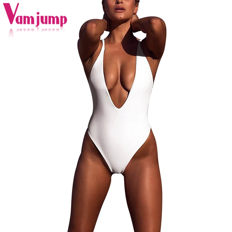 Фото VamJump Новые поступления Холтер Глубокий V шеи Купальники Для женщин Onepiece Одна VamJump Новые поступления Холтер Глубокий V шеи Купальники Для женщин Onepiece Одна