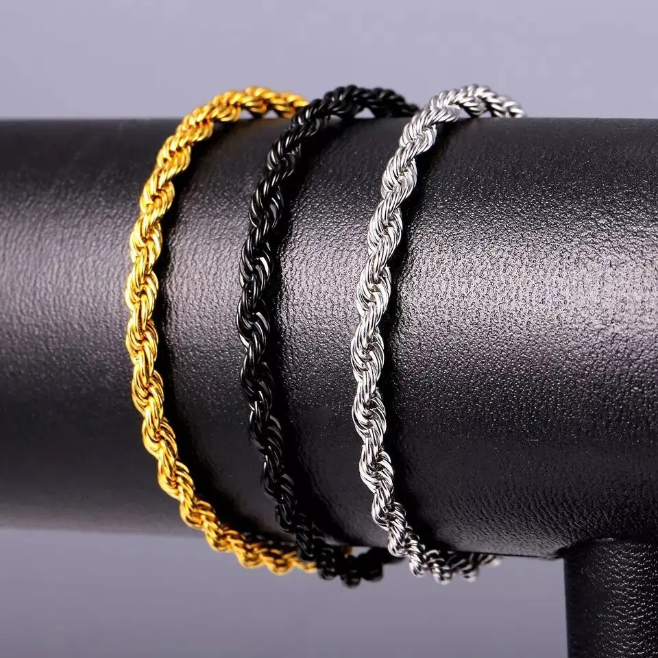 Оптовая продажа ювелирных изделий-(3 шт./лот) (20 см * 4 мм) 316L титановая сталь